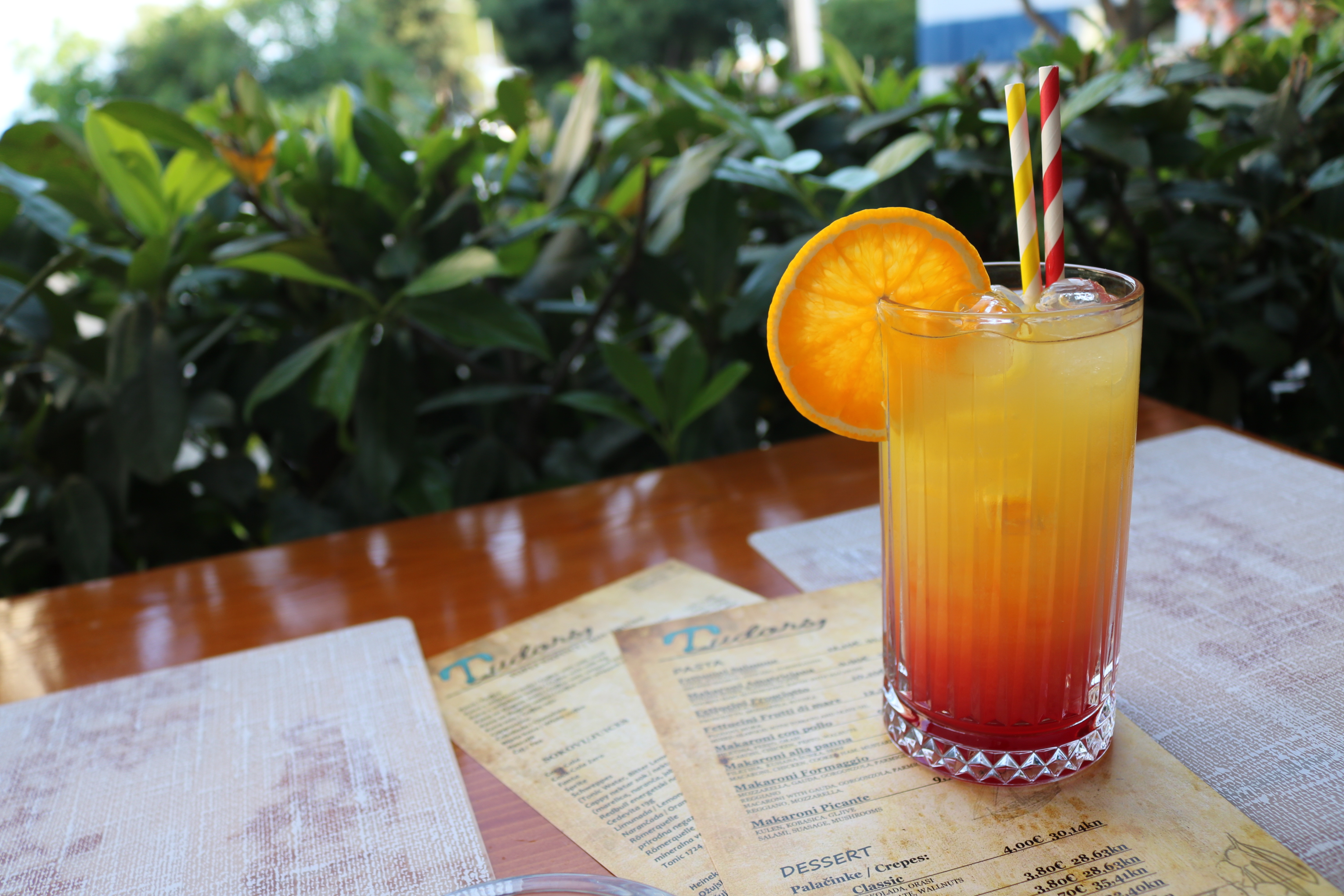 Tequila Sunrise cocktail at Tudors Split